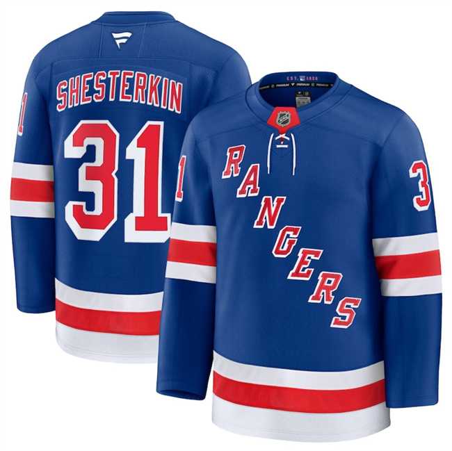 Men%27s New York Rangers #31 Igor Shesterkin Royal 2024-25 Home Stitched Hockey Jersey Dzhi